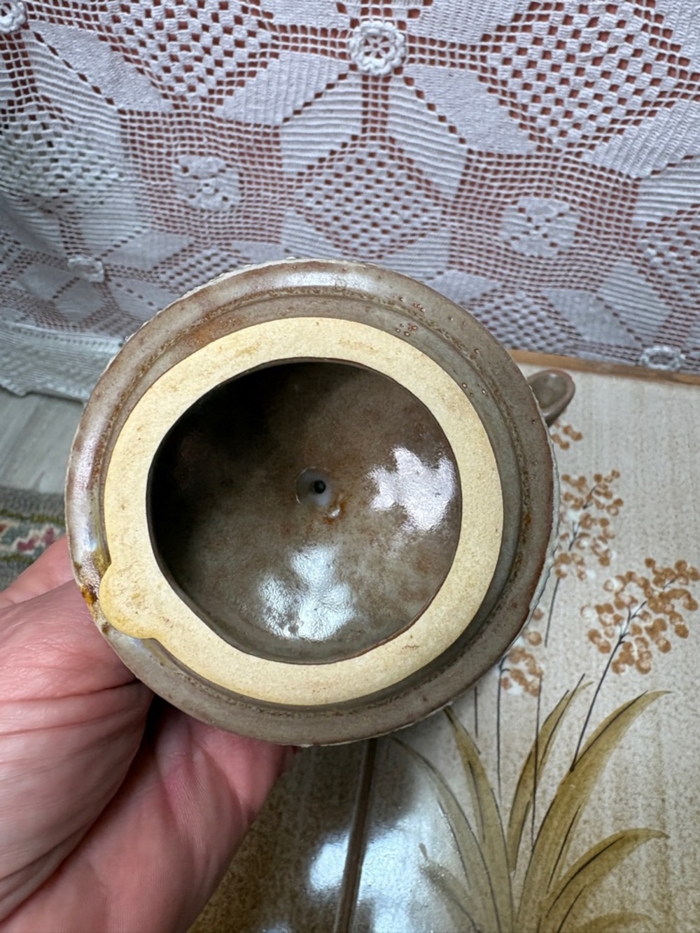 Vintage Stoneware Teapot | Tundra Canada Drip Glaze - Picture 9 of 10